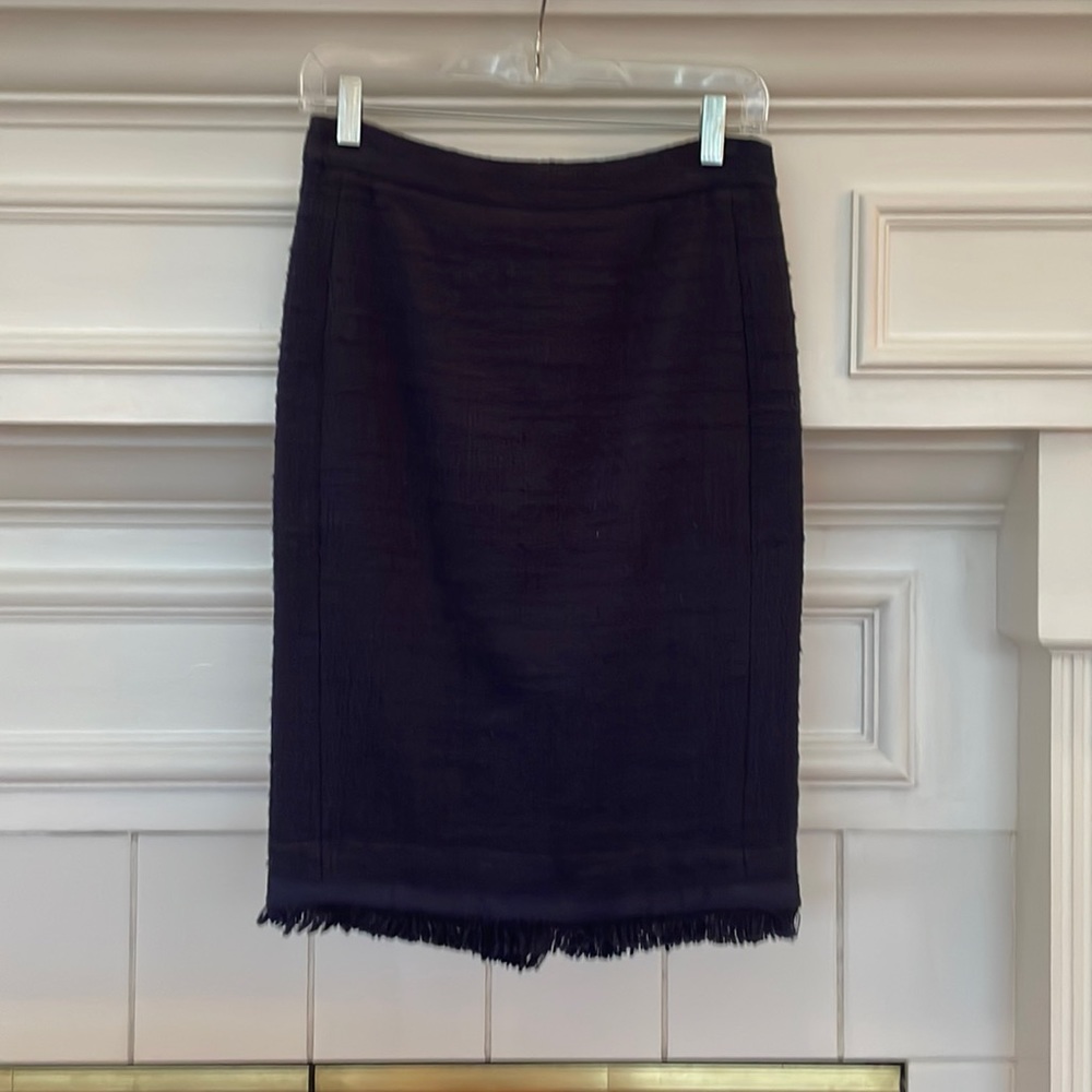 J Crew tweed navy pencil skirt 2